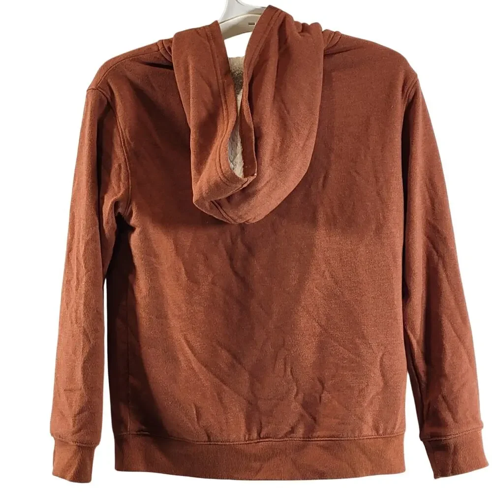 Cat & Jack Kids Zip-Up Fleece Lined Jacket, Brown, Size M (8), NWOT